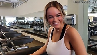 Alexis Kay, With Her Big Natural Tits, Gets Picked Up In The Gym And Creampied