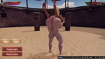 Ethan And Faye Engage In Combat, Fully Unclothed In 3d