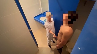 I Get Caught Masturbating In The Gym By A Cleaning Girl Who Offers To Give Me A Blowjob And Helps Me Finish
