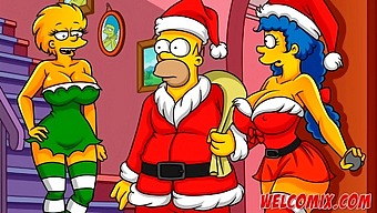 Santa Simpson'S Naughty List: Husband Gives Wife To Beggars In Hentai Christmas Special