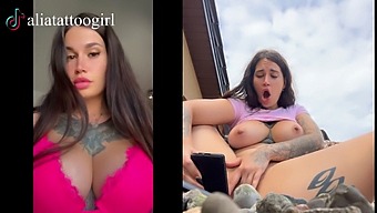 Exclusive Video Of A Big Ass Tiktok Model Playing With Herself And Cumming Hard In Public