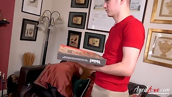 Old And Young Couple Engage In Pizza And Sex Exchange