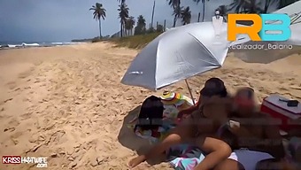 Baiano'S Wife Joins Him For Beach Sex And Exhibitionism In Brazil