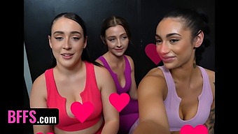 Bffs Get Fit And Frisky In Gym Group Sex With Brookie Blair, Serena Hill, And Ariana Starr