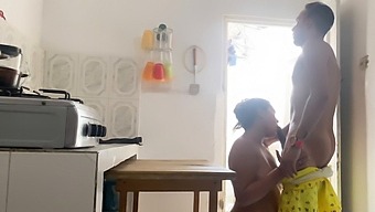 Stepbrother'S Kitchen Invasion: Ass To Pussy Drilling And Gaping