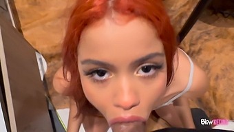 Small-Titted Teen With Red Hair Gives A Mouth-Watering Bj In Exchange For Mkt