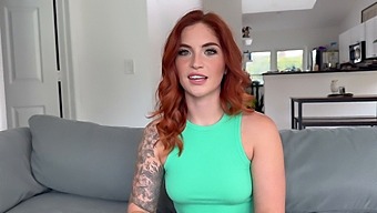 Redheaded Neighbor Seeks Advice And Gets Pounded In Doggy Style By A Well-Endowed Man, Resulting In A Massive Internal Ejaculation