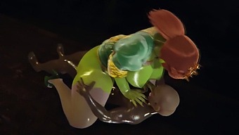 Dicke Oger-Prinzessin Fiona Wird Von Einem Ork In 3d-Pornos In Ihre Großen Brüste Gespritzt